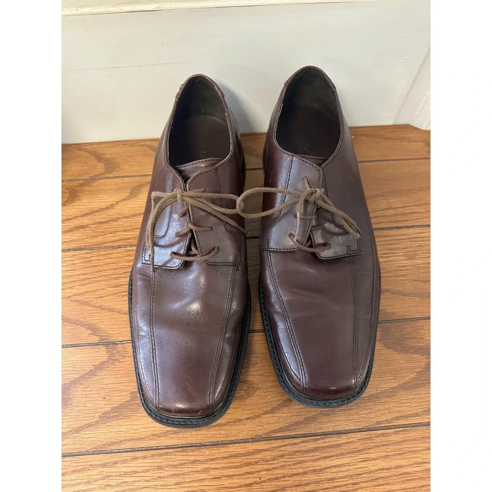 Rockport Shoes‎ Mens Size 9M Brown Leather K70881 Lace Up Square Toe Dressy